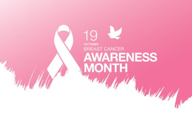 Meme Kanseri Bilinçlendirme şerit arka plan. 