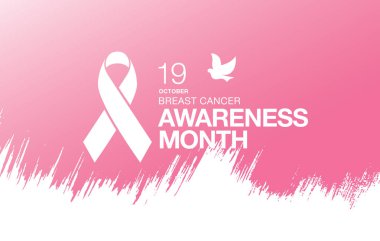 Meme Kanseri Bilinçlendirme şerit arka plan. 