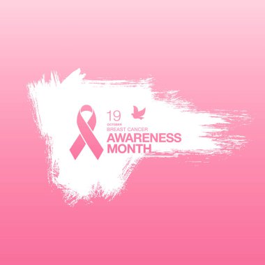 Meme Kanseri Bilinçlendirme şerit arka plan. 