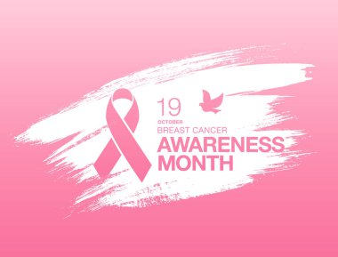 Meme Kanseri Bilinçlendirme şerit arka plan. 