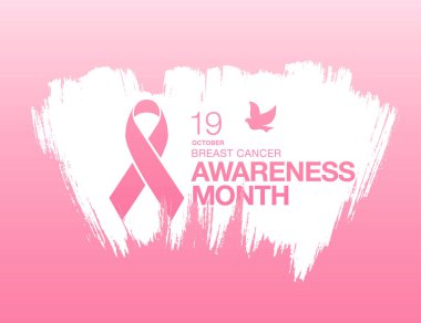 Meme Kanseri Bilinçlendirme şerit arka plan. 