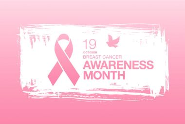 Meme Kanseri Bilinçlendirme şerit arka plan. 