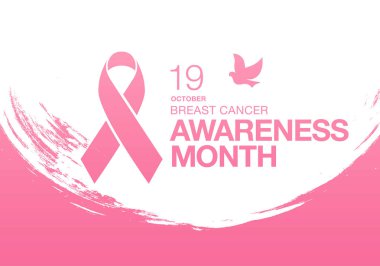 Meme Kanseri Bilinçlendirme şerit arka plan. 