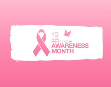 Meme Kanseri Bilinçlendirme şerit arka plan. 