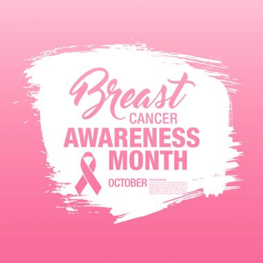 Meme Kanseri Bilinçlendirme şerit arka plan. 