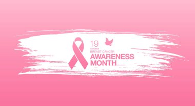 Meme Kanseri Bilinçlendirme şerit arka plan. 