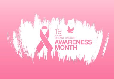 Meme Kanseri Bilinçlendirme şerit arka plan. 