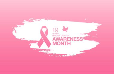 Meme Kanseri Bilinçlendirme şerit arka plan. 