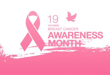 Meme Kanseri Bilinçlendirme şerit arka plan. 