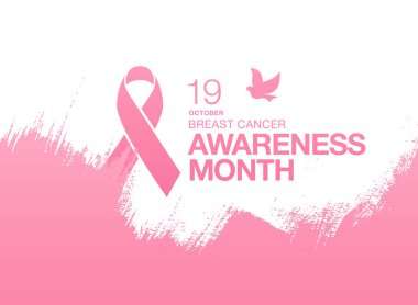 Meme Kanseri Bilinçlendirme şerit arka plan. 