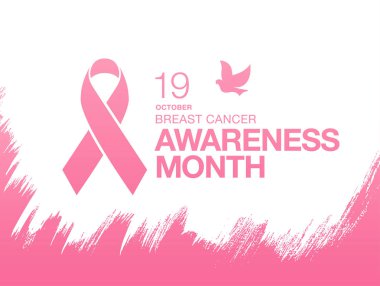 Meme Kanseri Bilinçlendirme şerit arka plan. 