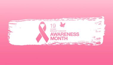 Meme Kanseri Bilinçlendirme şerit arka plan. 