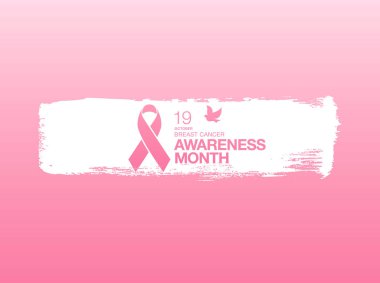 Meme Kanseri Bilinçlendirme şerit arka plan. 