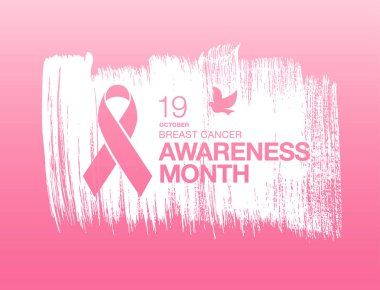 Meme Kanseri Bilinçlendirme şerit arka plan. 