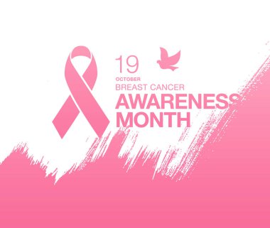 Meme Kanseri Bilinçlendirme şerit arka plan. 