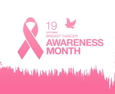 Meme Kanseri Bilinçlendirme şerit arka plan. 