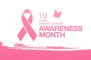 Meme Kanseri Bilinçlendirme şerit arka plan. 