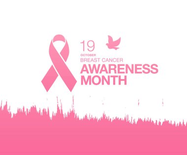 Meme Kanseri Bilinçlendirme şerit arka plan. 