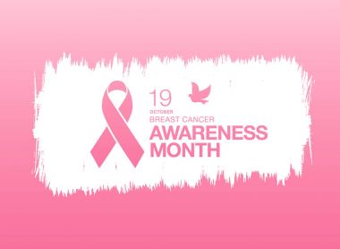 Meme Kanseri Bilinçlendirme şerit arka plan. 