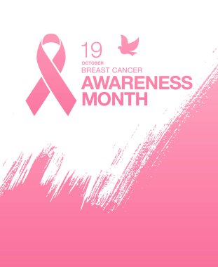 Meme Kanseri Bilinçlendirme şerit arka plan. 