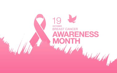 Meme Kanseri Bilinçlendirme şerit arka plan. 