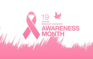 Meme Kanseri Bilinçlendirme şerit arka plan. 