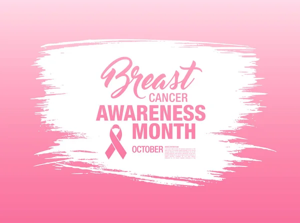 Breast cancer awareness ribbon bakgrund. — Stock vektor