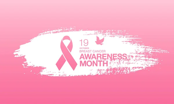 Breast cancer awareness ribbon bakgrund. — Stock vektor