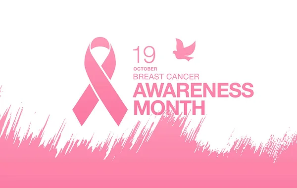 Conscientização sobre o câncer de mama Fundo da fita . —  Vetores de Stock