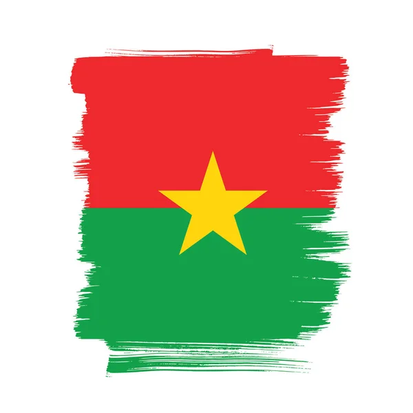 Bandera de Burkina Faso — Vector de stock