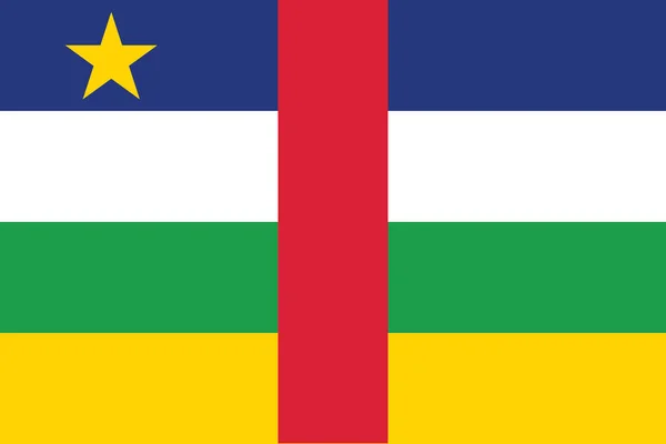 中央アフリカ共和国の国旗 — ストックベクタ