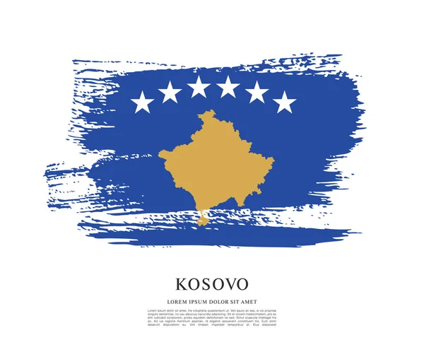 Koszovó zászló háttér — Stock Vector