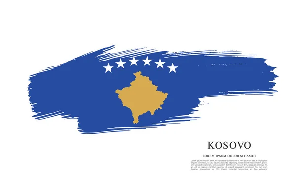 Sfondo della bandiera del Kosovo — Vettoriale Stock