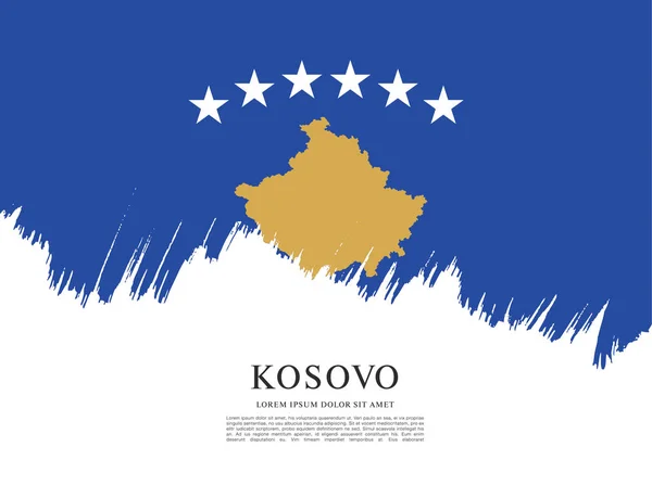 Koszovó zászló háttér — Stock Vector