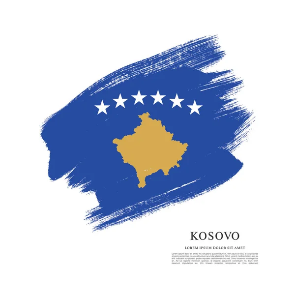 Sfondo della bandiera del Kosovo — Vettoriale Stock