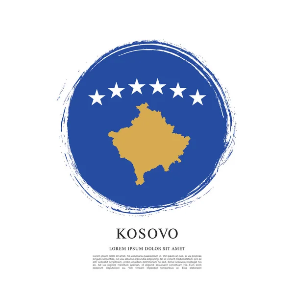 Koszovó zászló háttér — Stock Vector