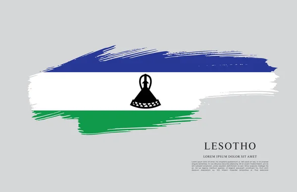 Lesotho vlag achtergrond — Stockvector