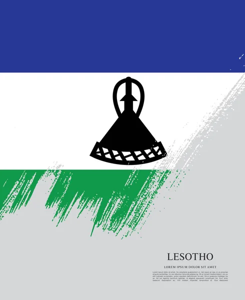 Lesotho flag background — Stock Vector