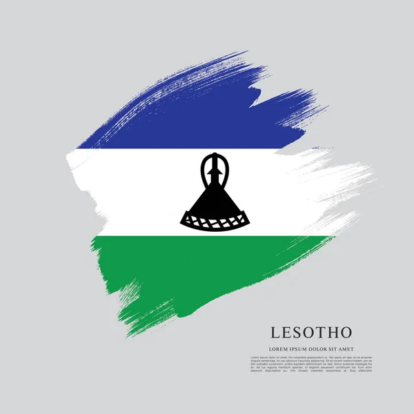 Hintergrund der lesotho-Flagge — Stockvektor