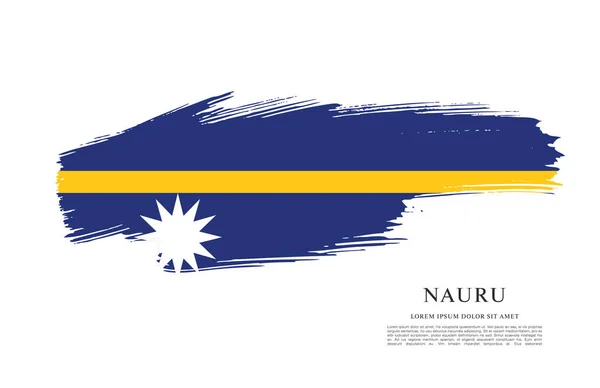 Sfondo bandiera Nauru — Vettoriale Stock
