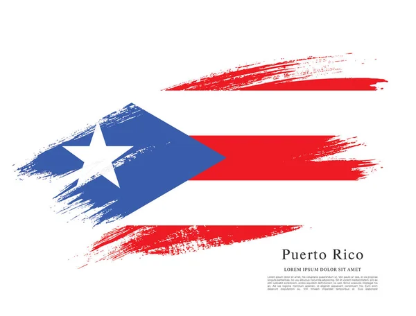 プエルトリコを旗します。 — ストックベクタ