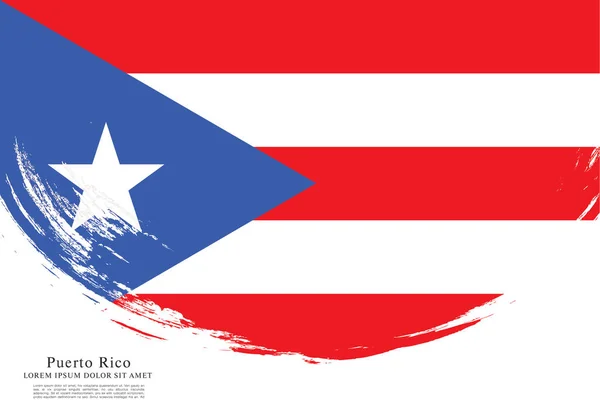 Puerto Rico flaggan flagga — Stock vektor