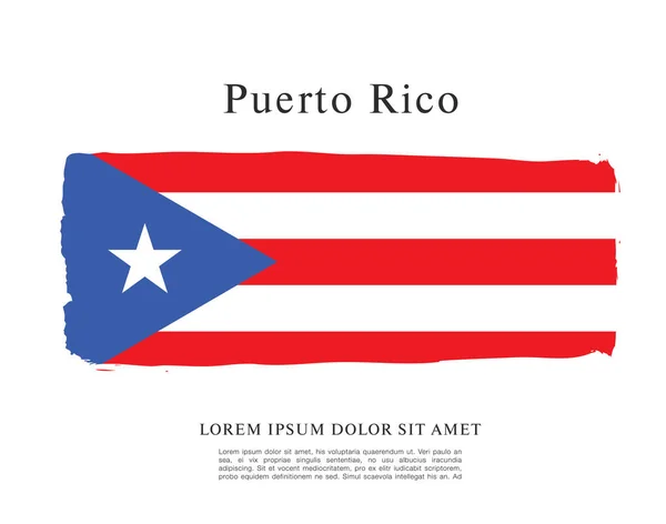 プエルトリコを旗します。 — ストックベクタ