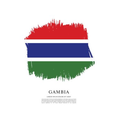 Gambiya Cumhuriyeti bayrağı ile doku