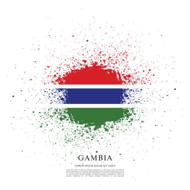 Gambiya Cumhuriyeti bayrağı ile doku