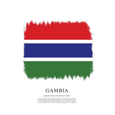 Gambiya Cumhuriyeti bayrağı ile doku
