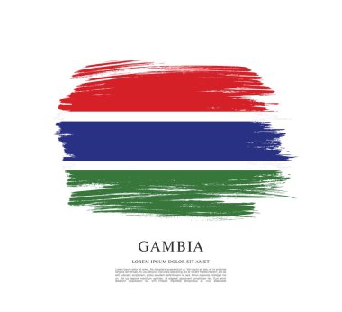 Gambiya Cumhuriyeti bayrağı ile doku