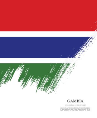 Gambiya Cumhuriyeti bayrağı ile doku