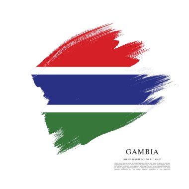 Gambiya Cumhuriyeti bayrağı ile doku