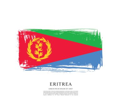 Eritre bayrağı ile doku